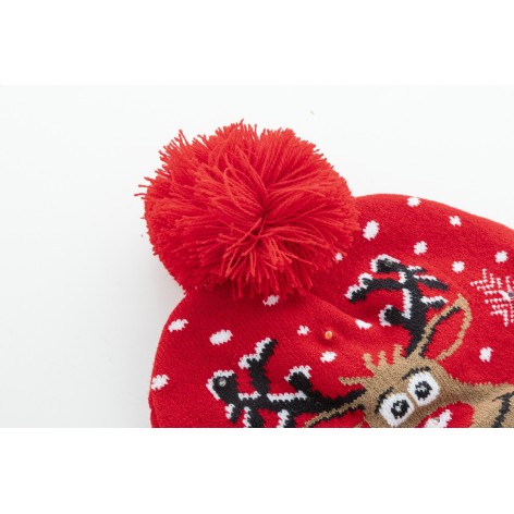 Cappello invernale a LED natalizio, renna