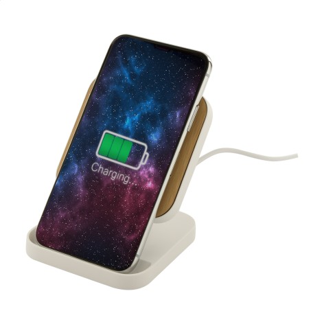 caricabatterie wireless con supporto cellulare