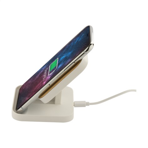 caricabatterie wireless con supporto cellulare