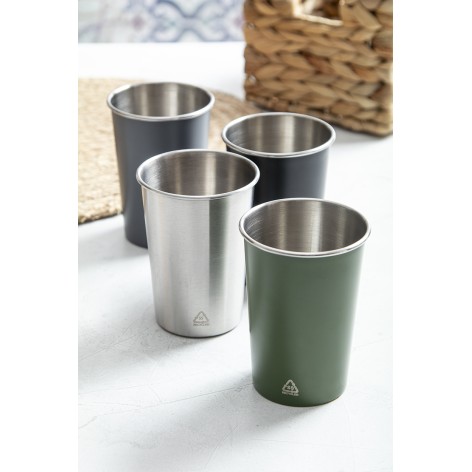 Bicchiere in acciaio inox riciclato