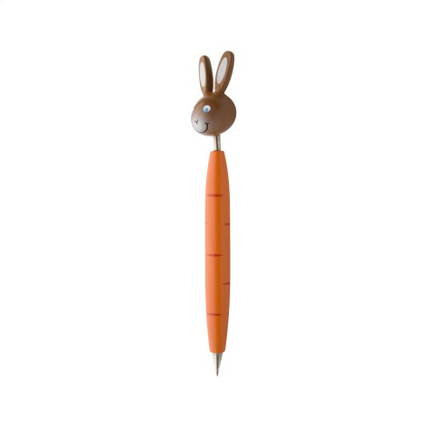 penna a sfera in legno, coniglio