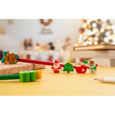 Set gomme da cancellare a tema natalizio