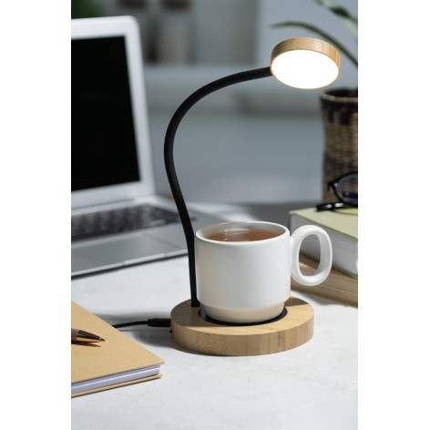 Lampada da tavolo con scalda tazza