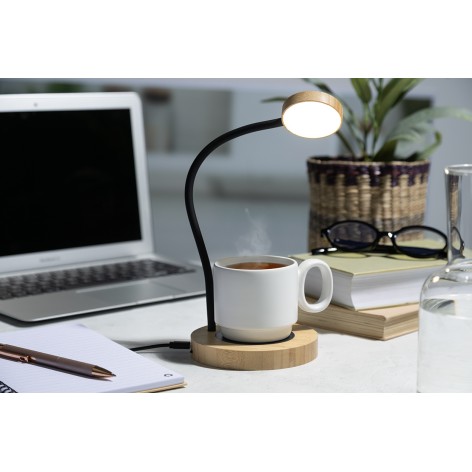 Lampada da tavolo con scalda tazza