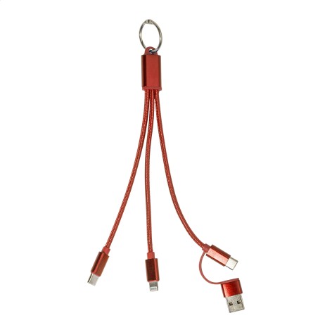 portachiavi con cavo di ricarica USB