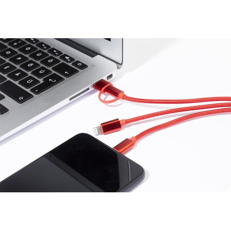 portachiavi con cavo di ricarica USB