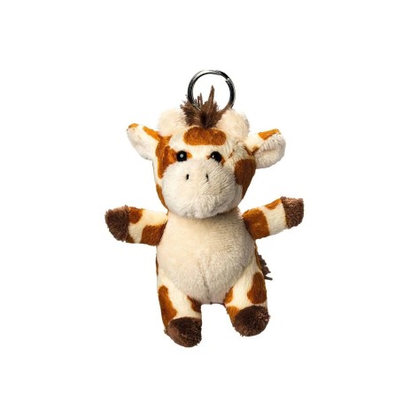 Plush giraffe with keychain