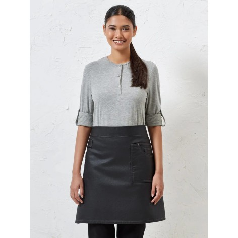 Division Waxed Look Denim Waist Apron
