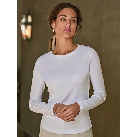 Ladies  Long Sleeve Interlock Tee