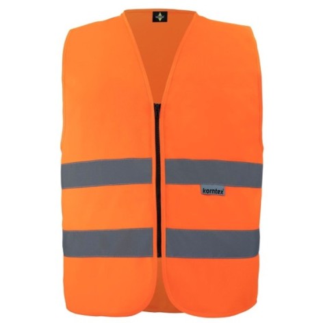 Korntex Safety Vest with Zipper   Cologne